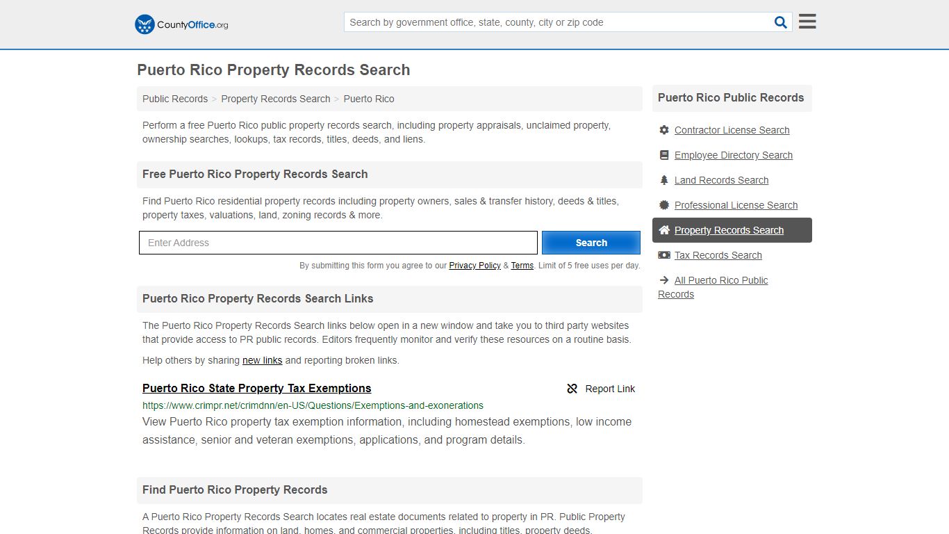 Property Records Search - Puerto Rico (Assessments, Deeds ...